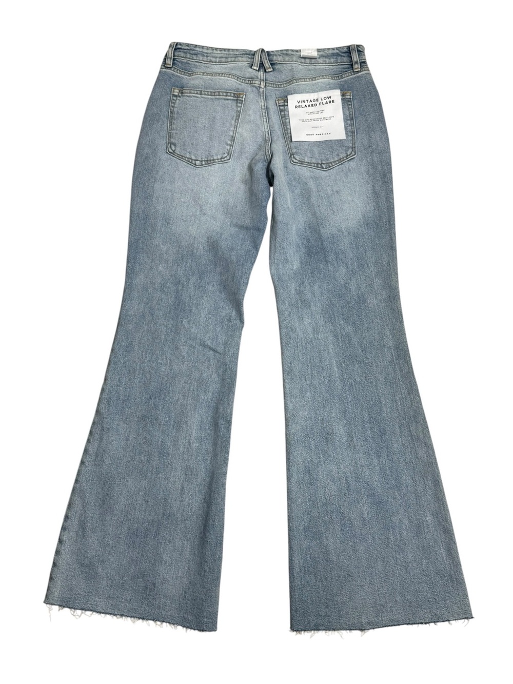 Good American Good Vintage Low Relaxed Flare Jeans Size 8 NWT Indigo 1288 wash - Picture 7 of 10